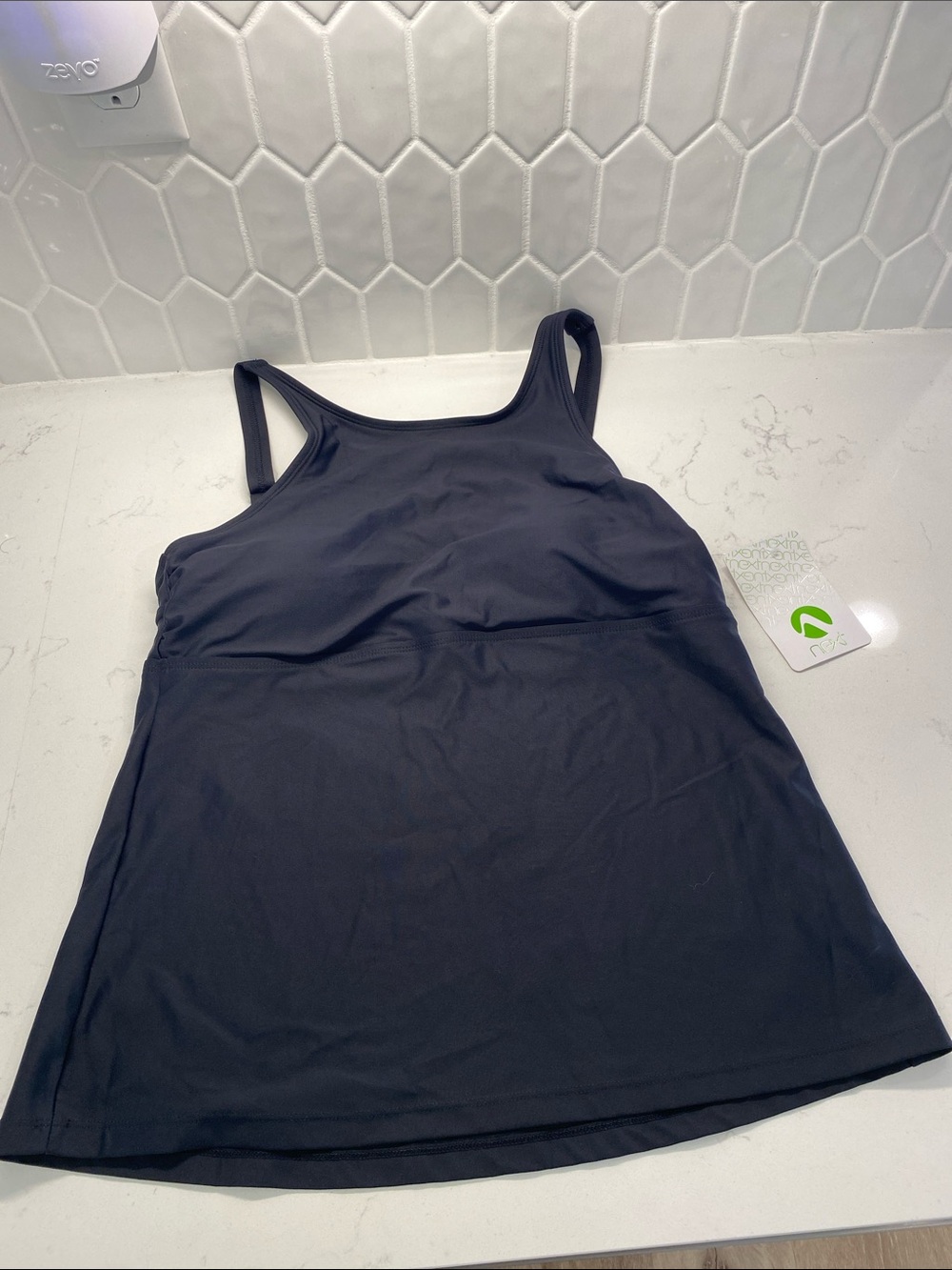 🆕 Next By Athena Tankini Swim Top NWT Bathing Suit Athletic Black BRAND NEW ✨